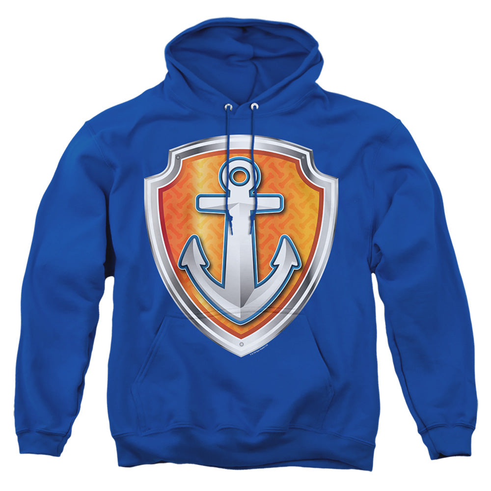Paw Patrol Zuma Badge Mens Hoodie Royal Blue Officially Licensed
