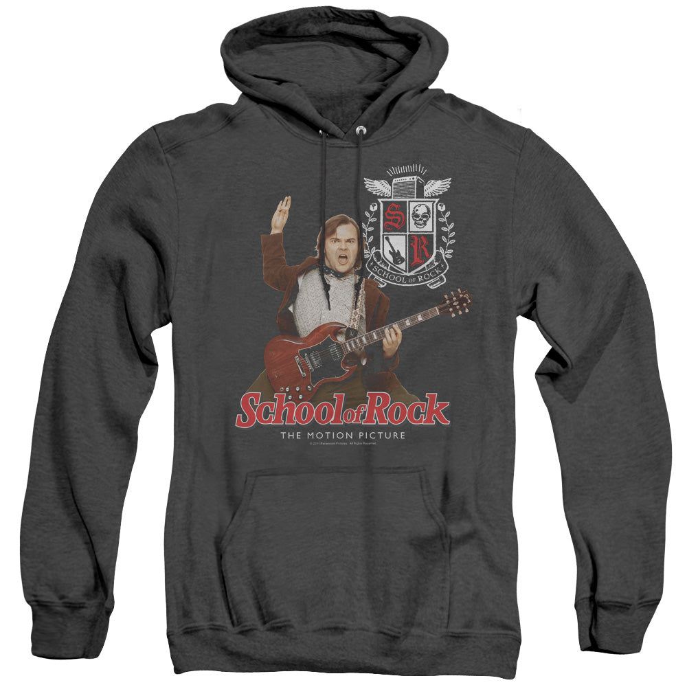 School Of Rock The Teacher Is In Mens Heather Hoodie Black Officially Licensed