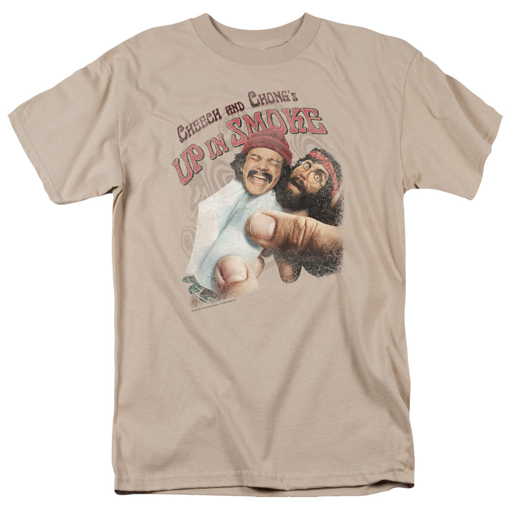 Up In Smoke Rolled Up Mens T Shirt Sand Officially Licensed