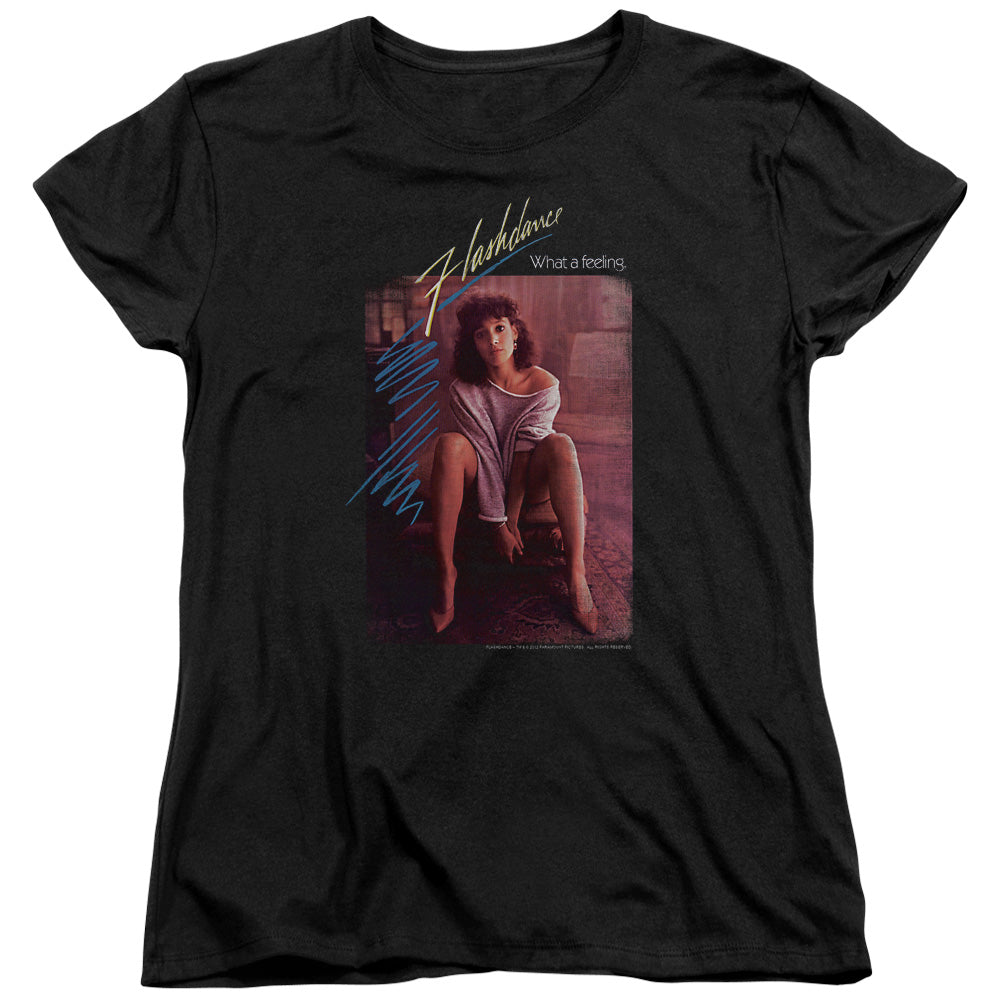 Flashdance Title Womens T Shirt Black Officially Licensed