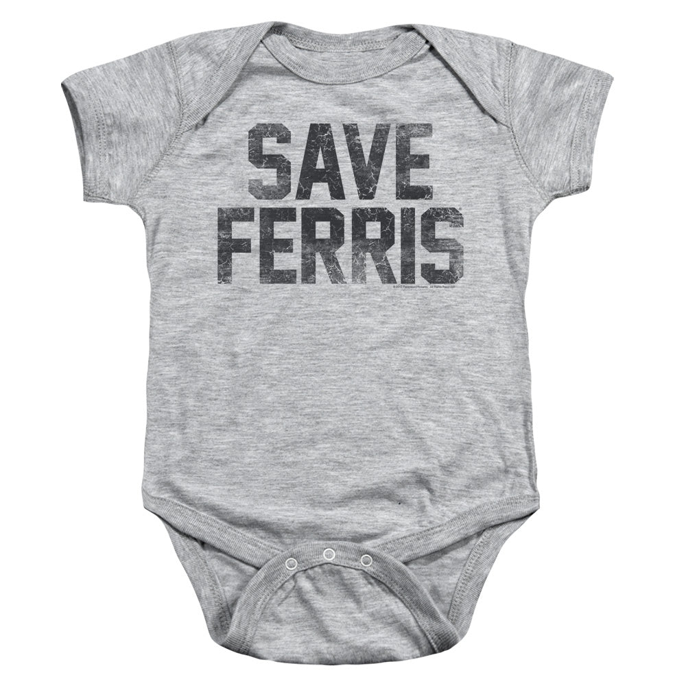 Ferris Buellers Day Off Save Ferris Infant Baby Snapsuit Athletic Heather Officially Licensed