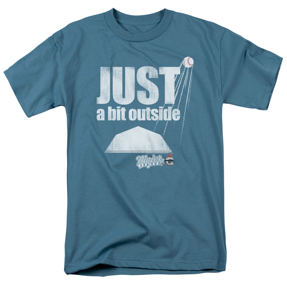 Major League Just A Bit Outside Mens T Shirt Slate Officially Licensed
