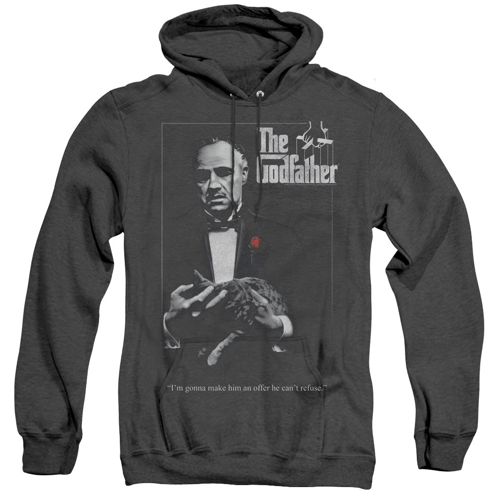 The Godfather Poster Heather Mens Hoodie Black Officially Licensed