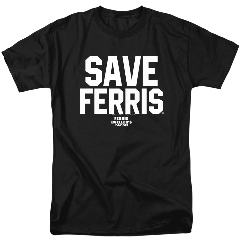 Ferris Bueller Save Ferris Mens T Shirt Black Officially Licensed
