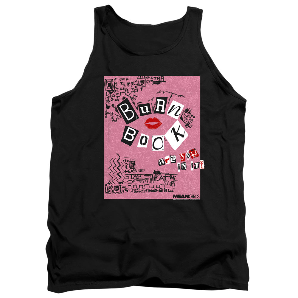 Mean Girls Burn Book Mens Tank Top Shirt Black Officially Licensed