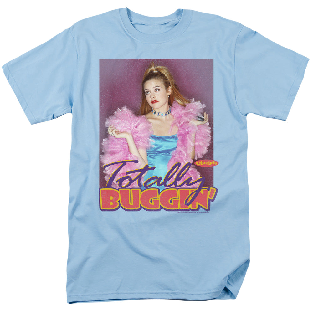 Clueless Totally Buggin Mens T Shirt Light Blue Officially Licensed