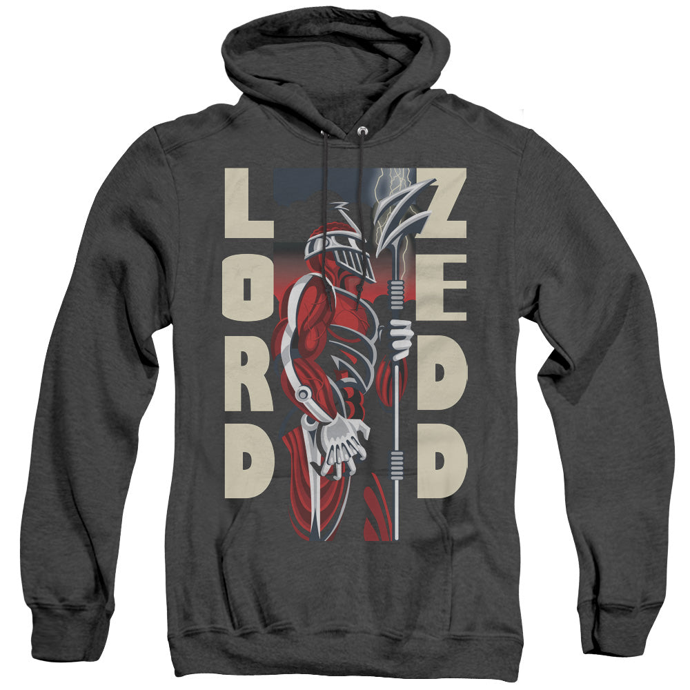 Power Rangers Zedd Deco Mens Heather Hoodie Black Officially Licensed