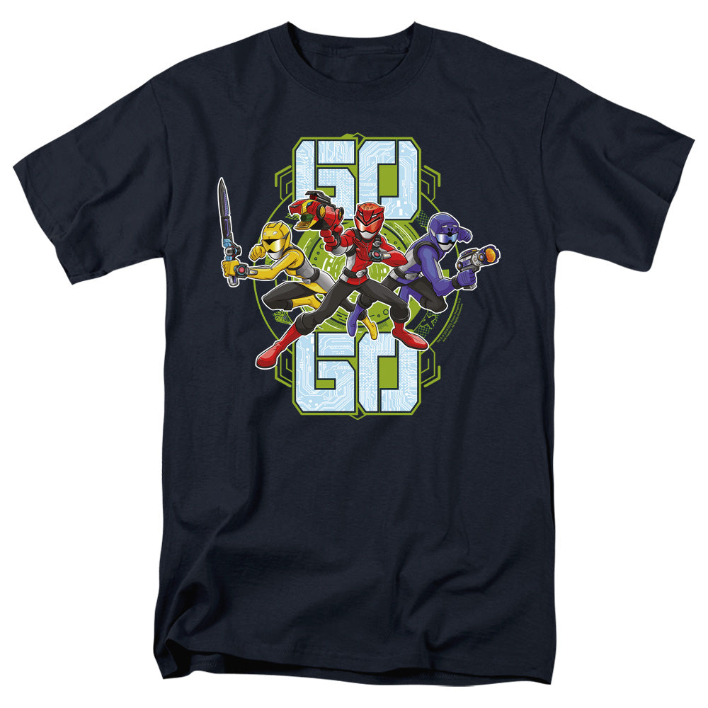Power Rangers Go Go Mens T Shirt Navy Blue Officially Licensed
