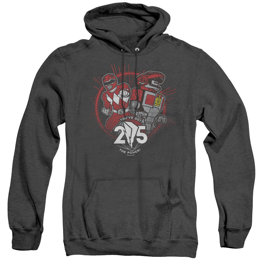 Power Rangers Red 25 Heather Mens Hoodie Black Officially Licensed