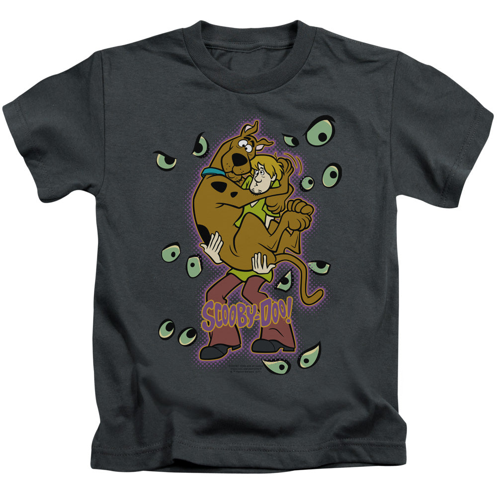 Scooby Doo Being Watched Juvenile Kids Youth T Shirt Charcoal Officially Licensed