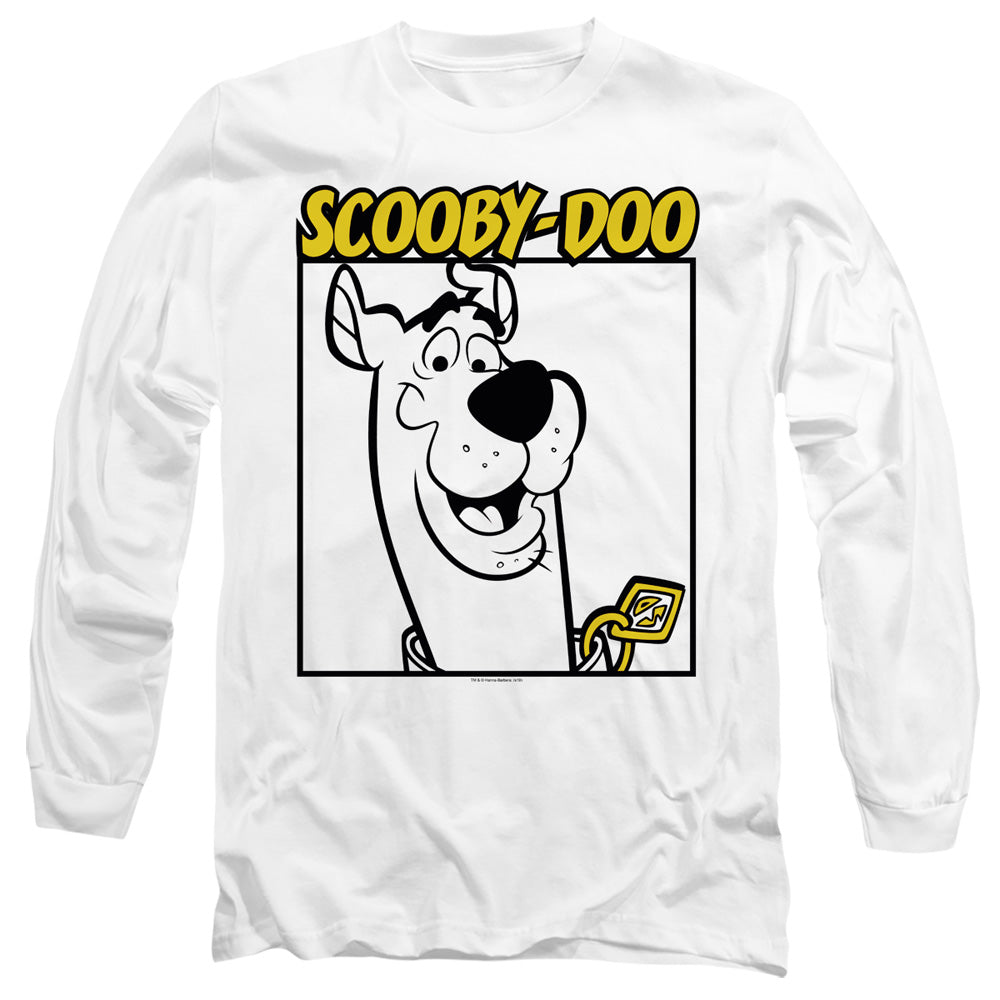 Scooby Doo Scooby Square Mens Long Sleeve Shirt White Officially Licensed Officially Licensed