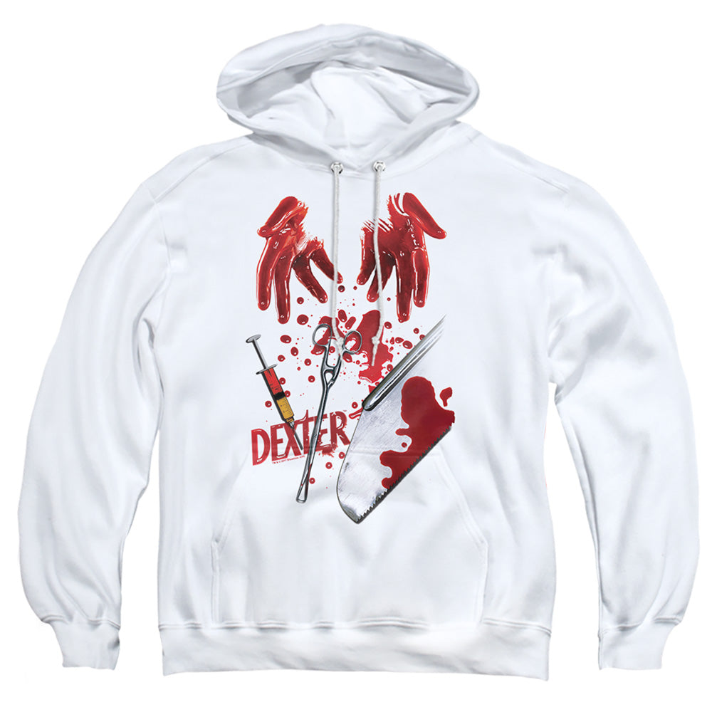 Dexter Tools Of The Trade Mens Hoodie White Officially Licensed