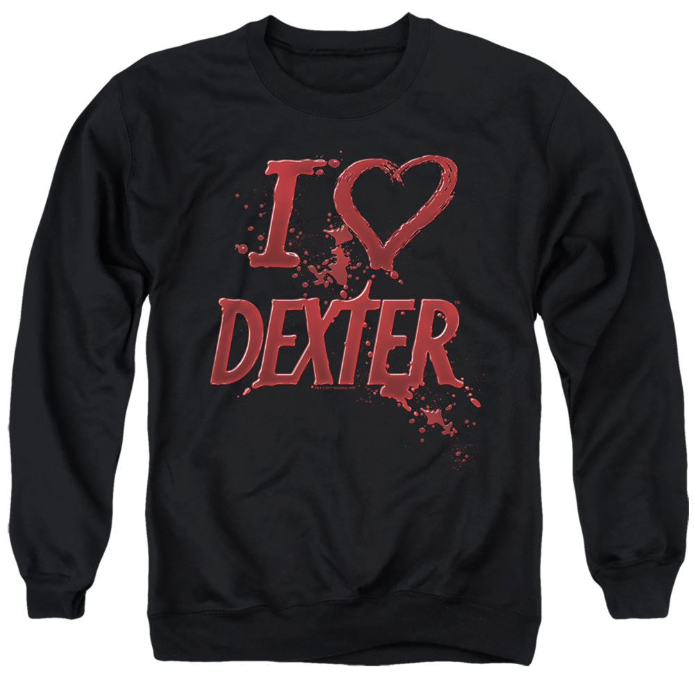 Dexter I Heart Dexter Mens Crewneck Sweatshirt Black