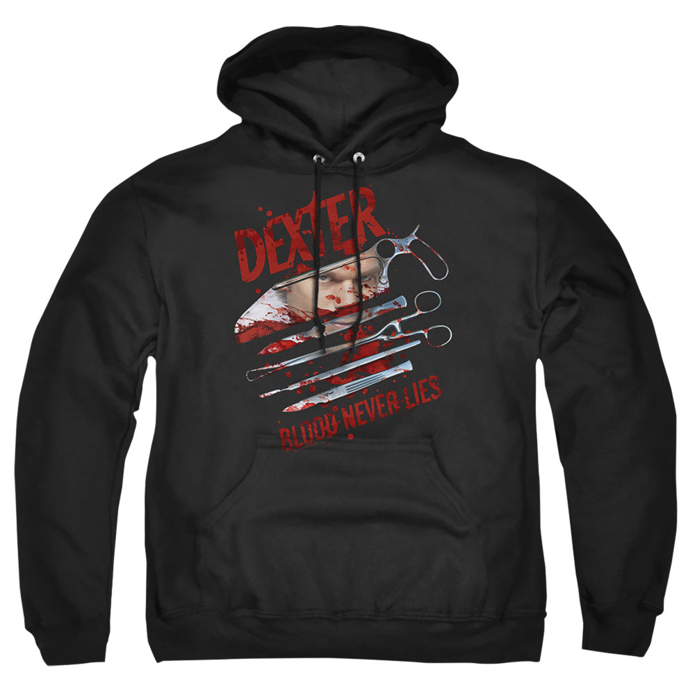 Dexter Blood Never Lies Mens Hoodie Black Officially Licensed