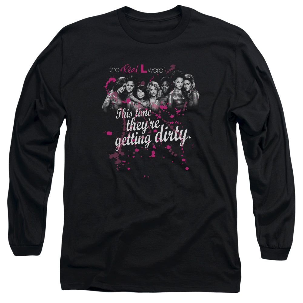 The Real L Word Dirty Mens Long Sleeve Shirt Black Officially Licensed