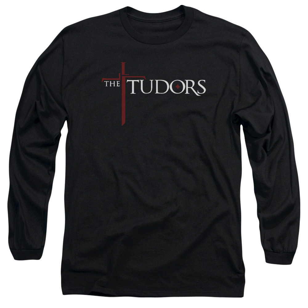 Tudors Logo Mens Long Sleeve Shirt Black Officially Licensed