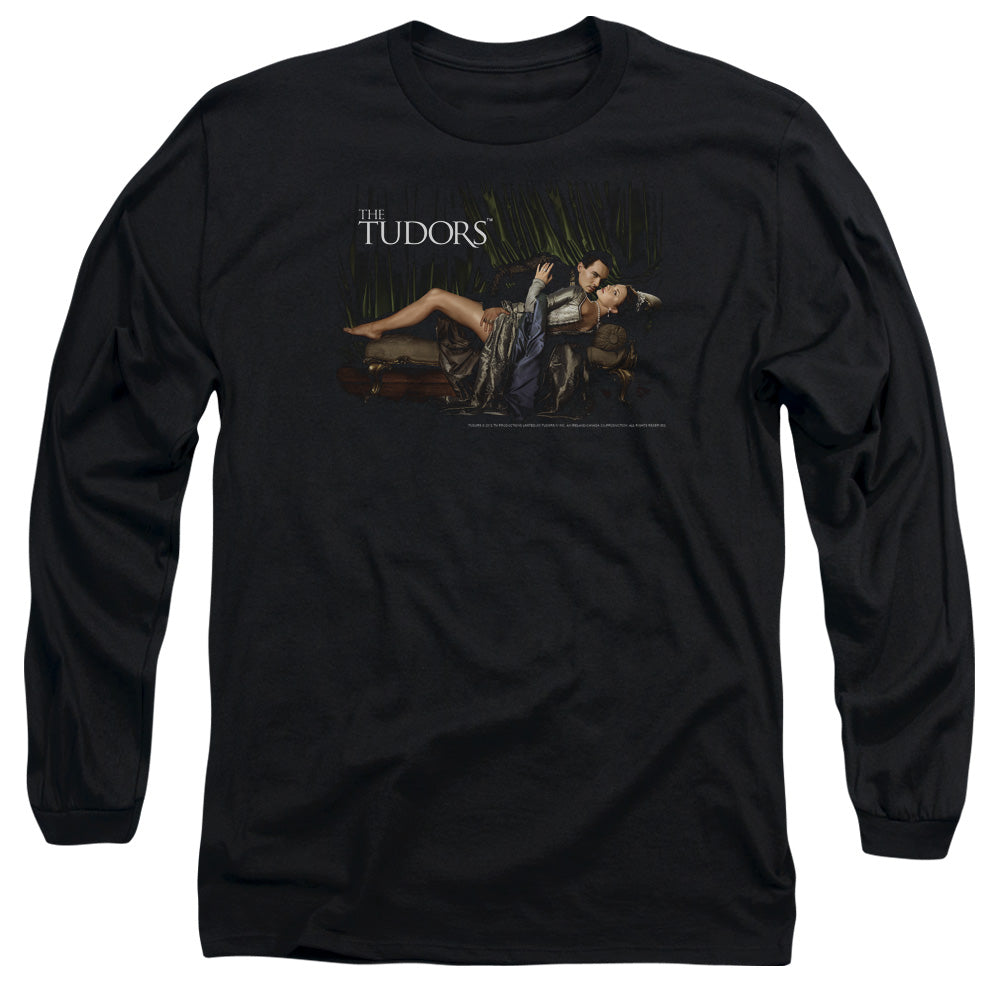 Tudors The King And His Queen Mens Long Sleeve Shirt Black Officially Licensed