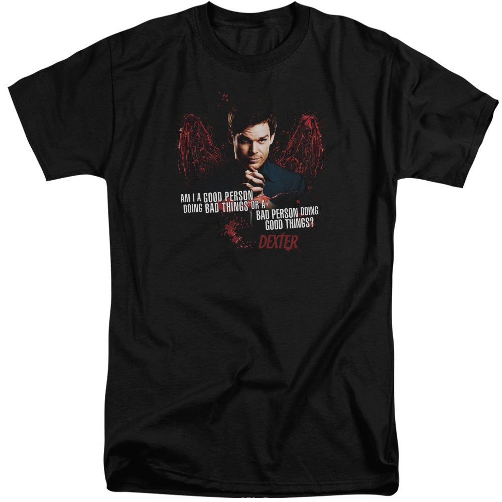 Dexter Good Bad Mens Tall T Shirt Black Officially Licensed