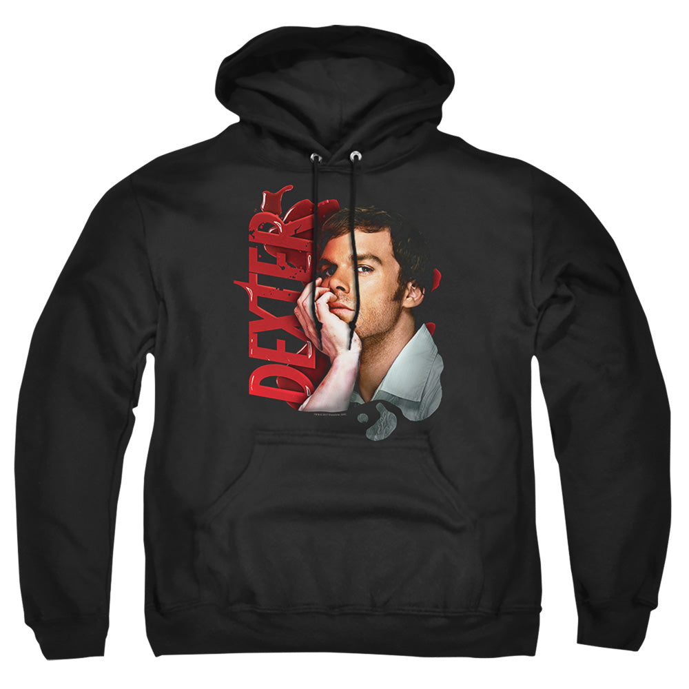 Dexter Layered Mens Hoodie Black Officially Licensed