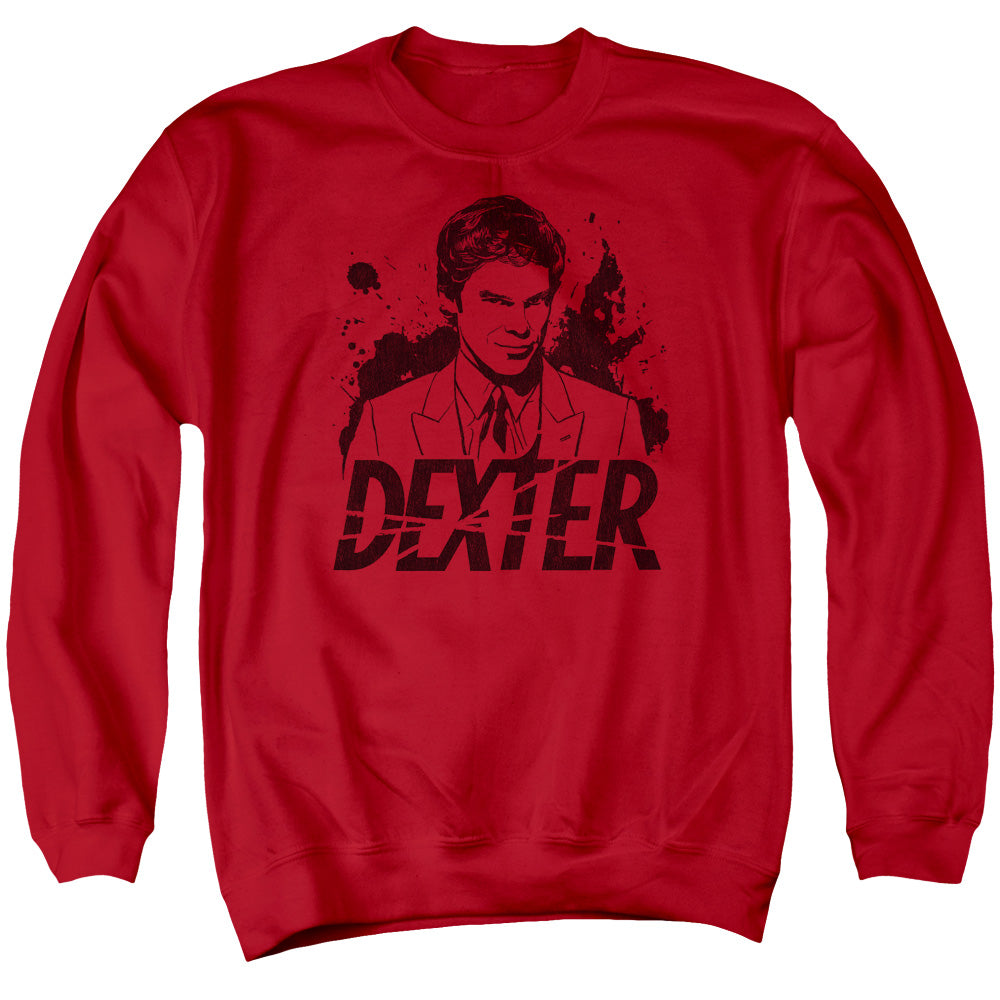 Dexter Splatter Dex Mens Crewneck Sweatshirt Red