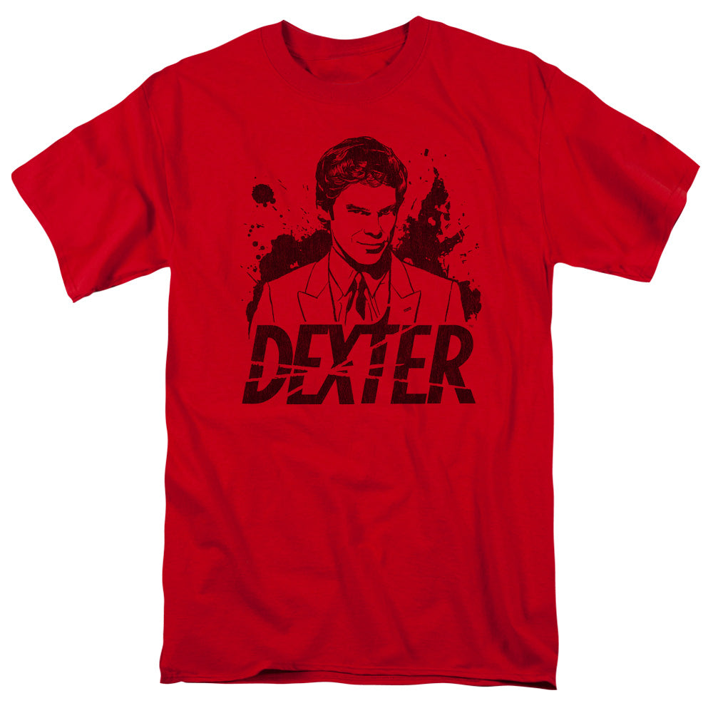 Dexter Splatter Dex Mens T Shirt Red Officially Licensed