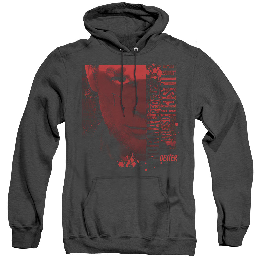 Dexter Normal Heather Mens Hoodie Black Officially Licensed