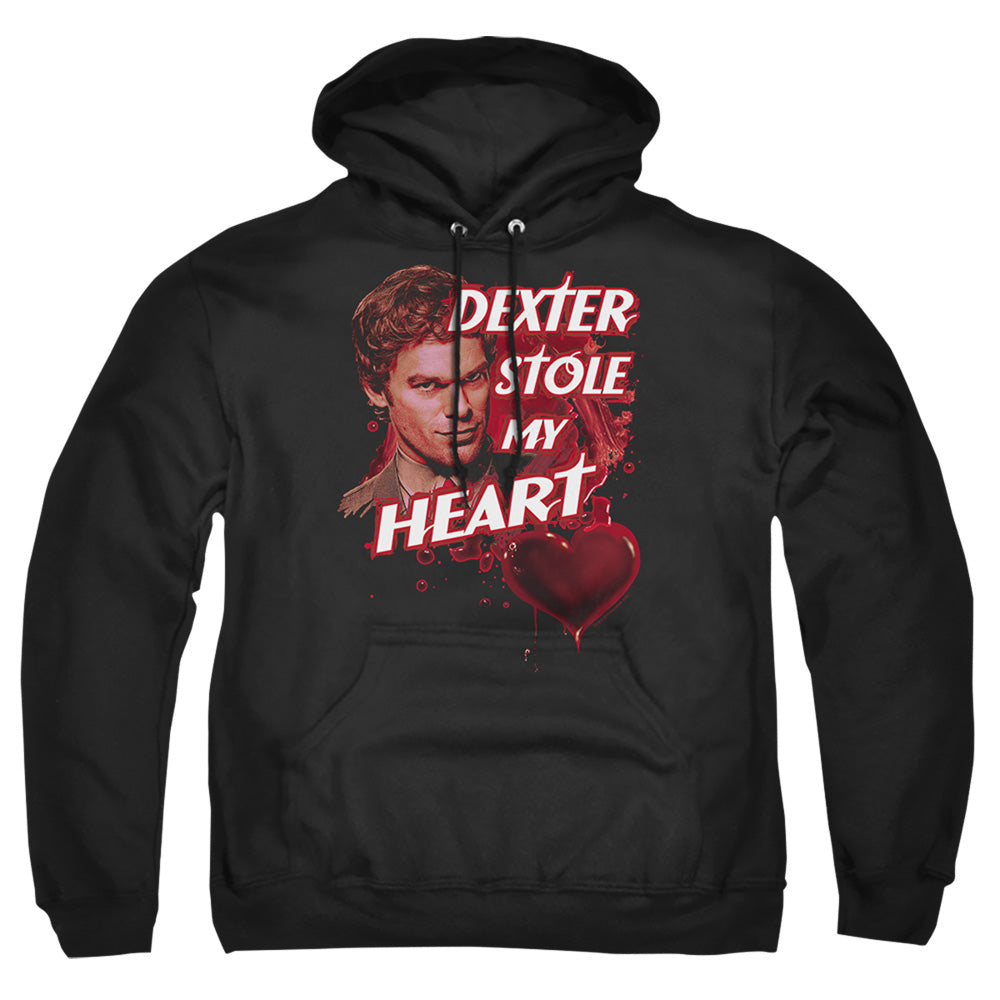Dexter Bloody Heart Mens Hoodie Black Officially Licensed