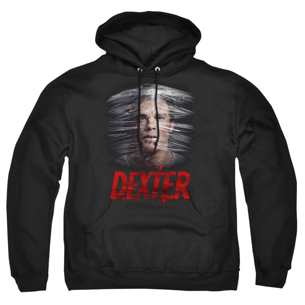 Dexter Plastic Wrap Mens Hoodie Black Officially Licensed
