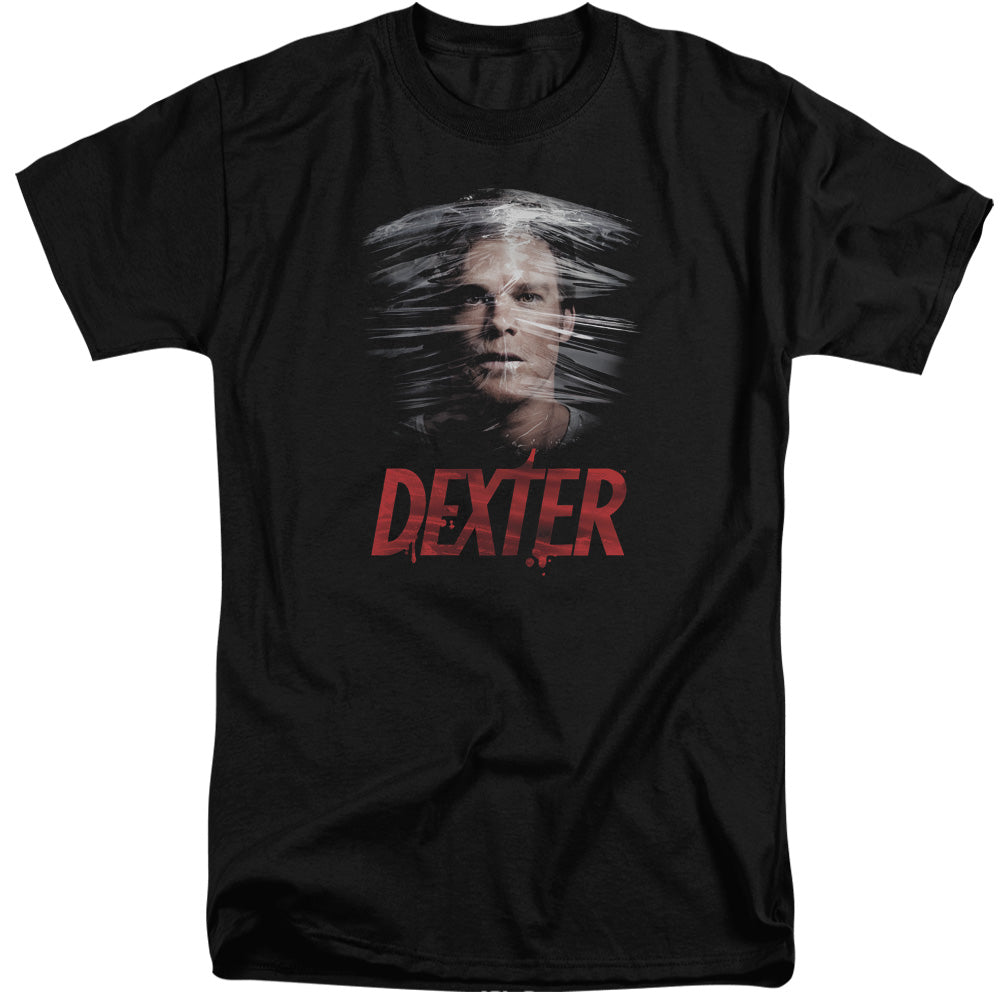 Dexter Plastic Wrap Mens Tall T Shirt Black Officially Licensed