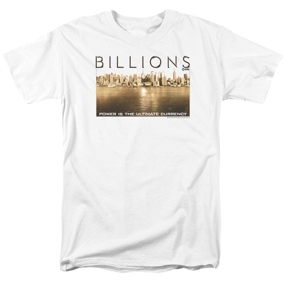 Billions Golden City Mens T Shirt White Officially Licensed
