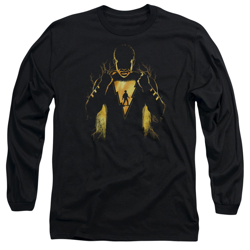Shazam Movie Whats Inside Mens Long Sleeve Shirt Black Officially Licensed Officially Licensed