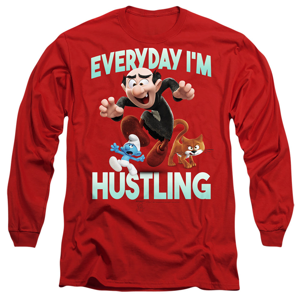 Smurfs Gargamel Mens Long Sleeve Shirt Red Officially Licensed