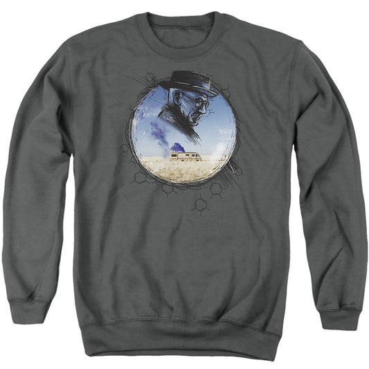 Breaking Bad Crystal Mens Crewneck Sweatshirt Charcoal Officially Licensed