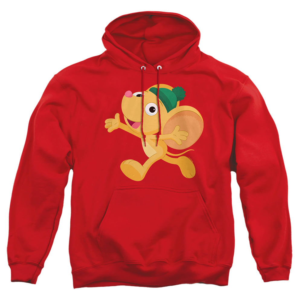 Sesame Street Furry Friend, Little Mouse Mens Hoodie Red Officially Licensed