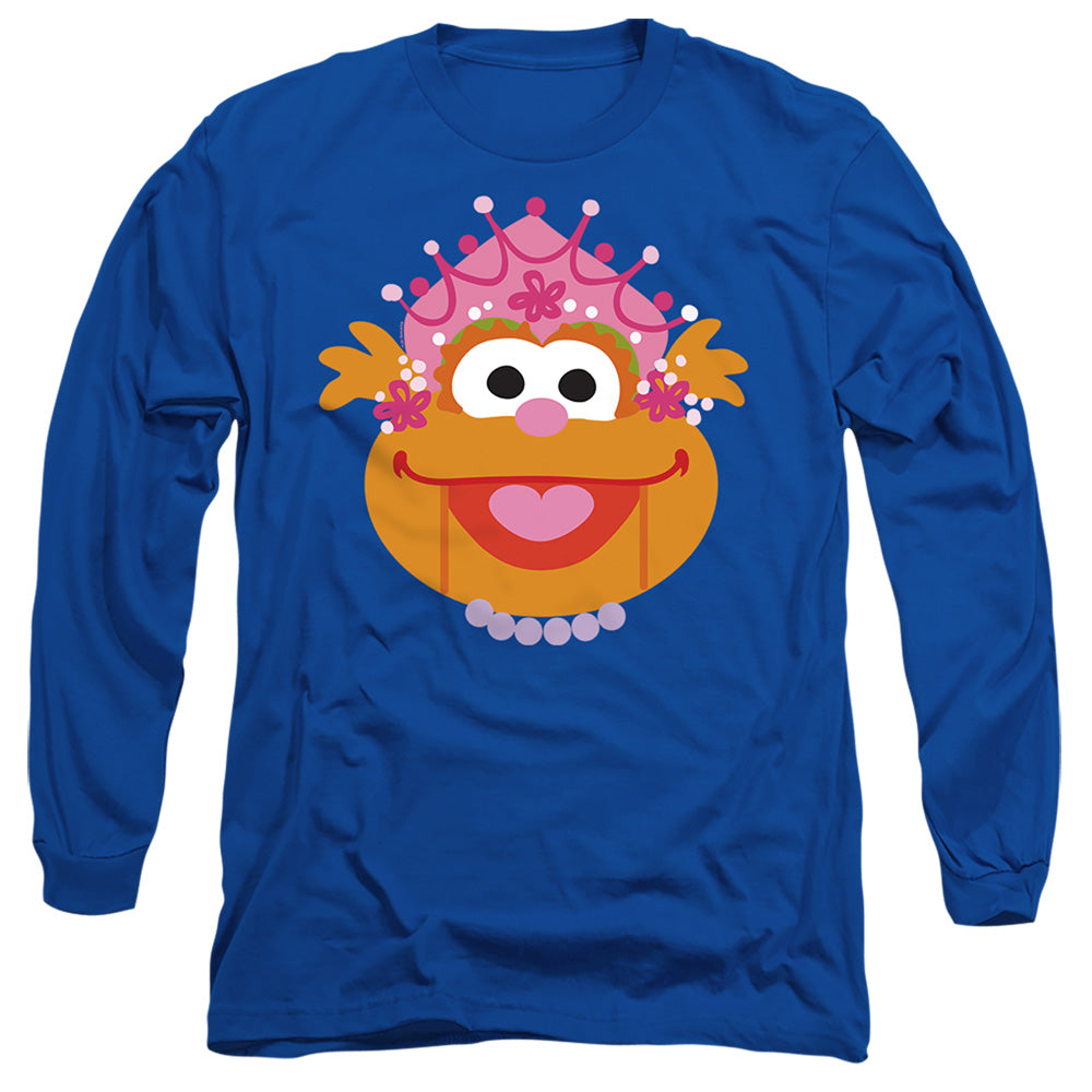 Sesame Street Christmas Nutcracker Zoey Mens Long Sleeve Shirt Royal Officially Licensed