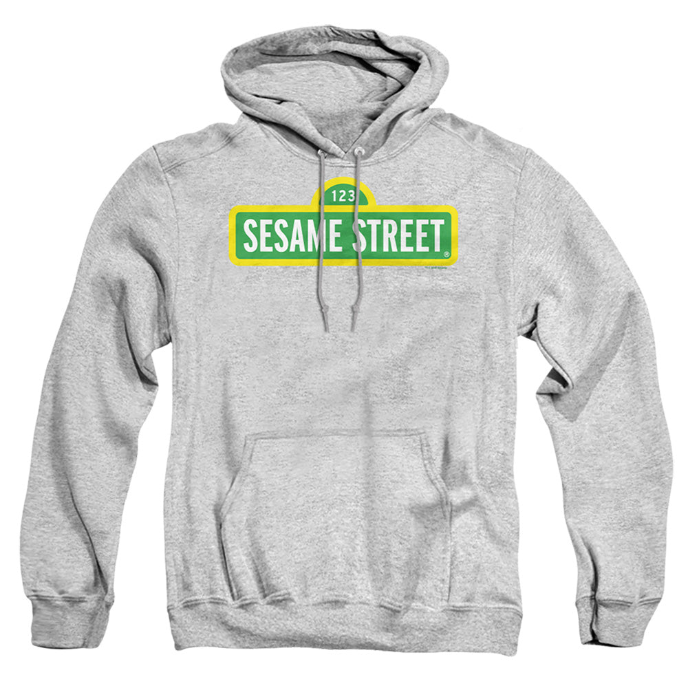 Sesame Street Logo Mens Hoodie Athletic Heather Officially Licensed