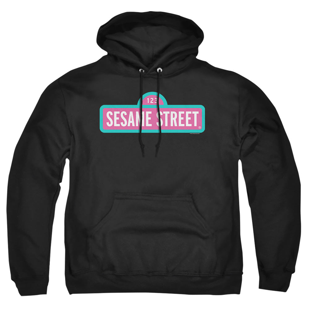 Sesame Street Alt Logo Mens Hoodie Black Officially Licensed