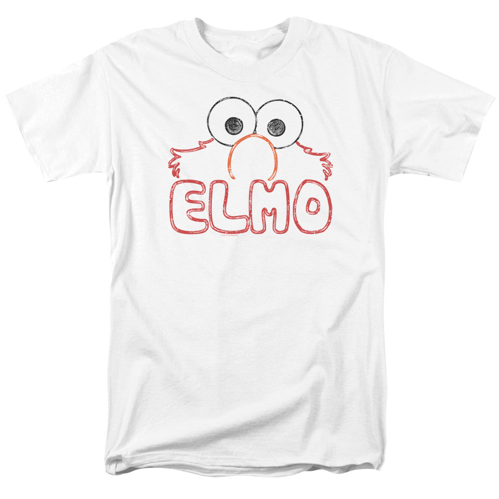 Sesame Street Elmo Letters Mens T Shirt White Officially Licensed