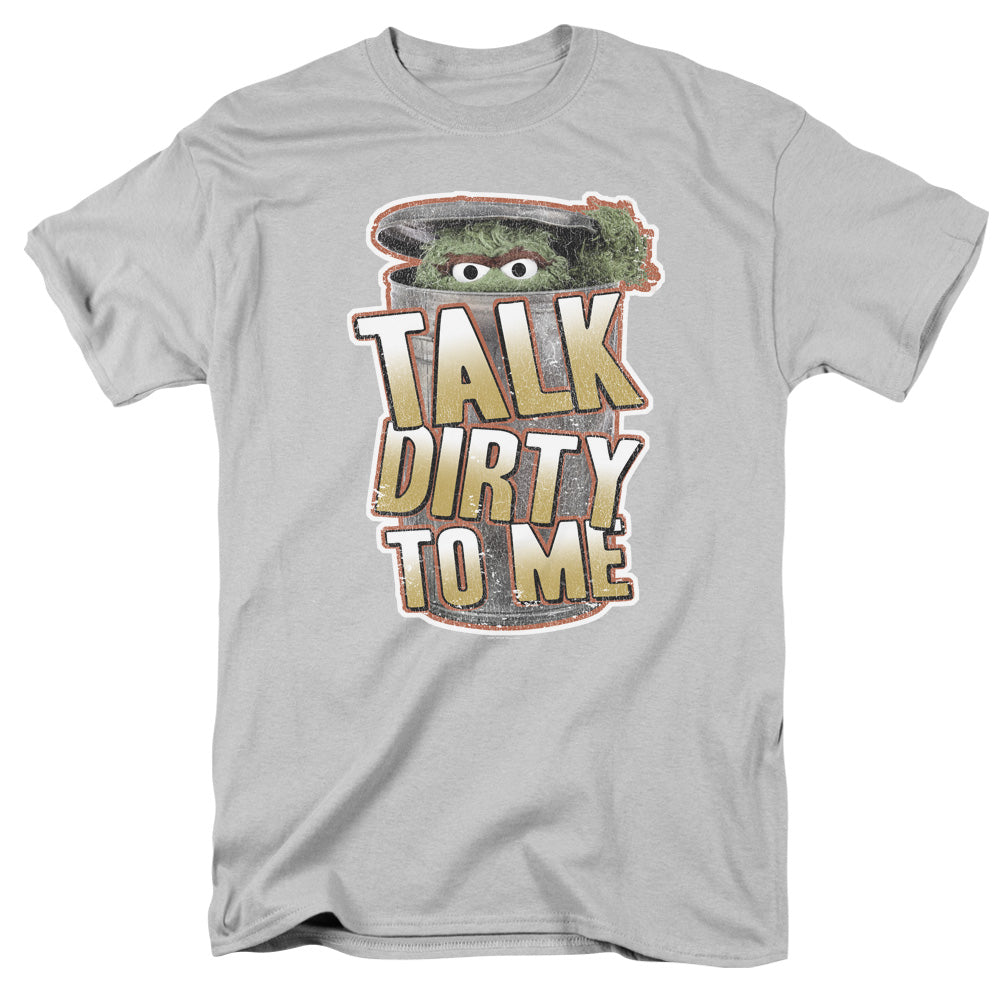 Sesame Street Talk Dirty To Me Mens T Shirt Silver Officially Licensed