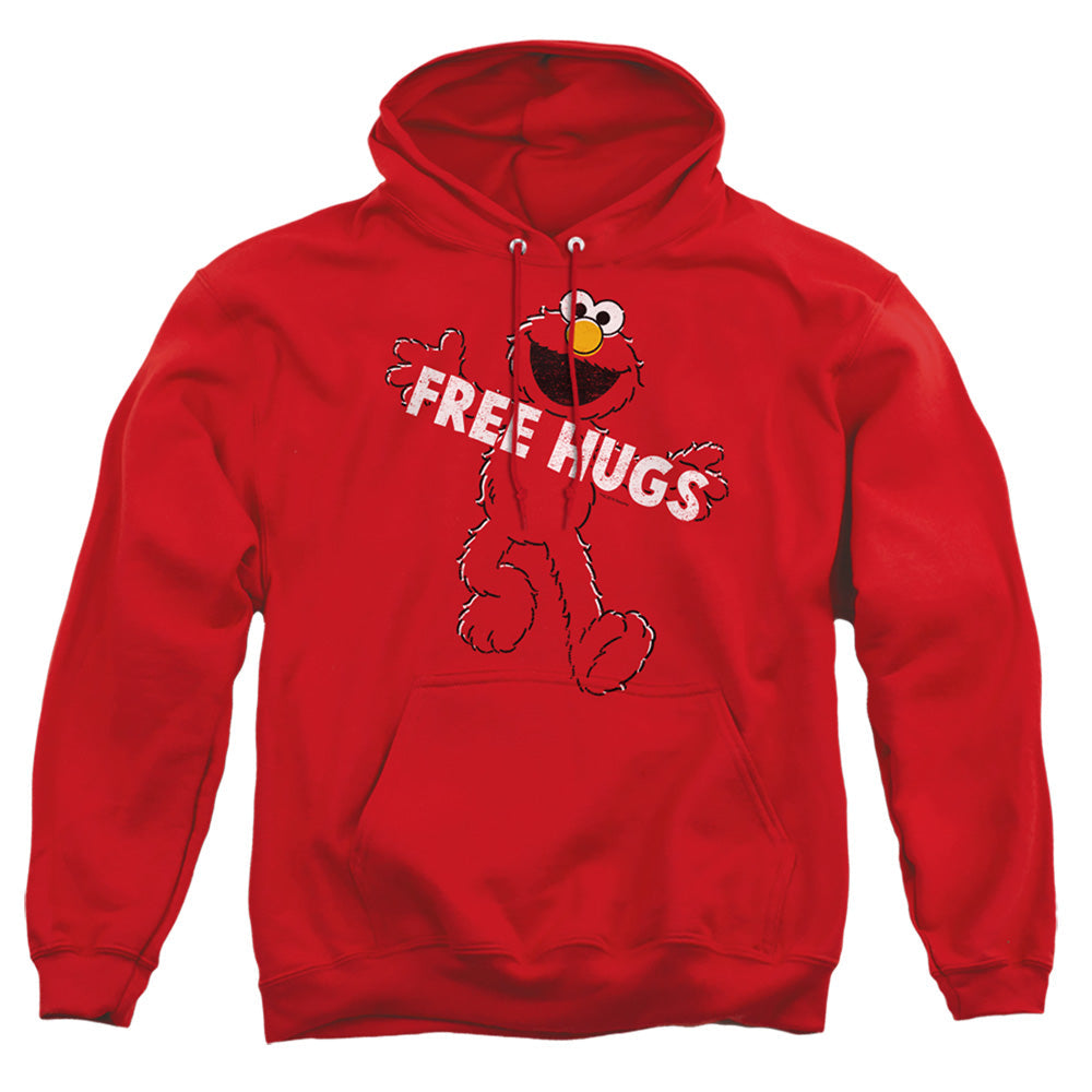 Sesame Street Free Hugs Mens Hoodie Red Officially Licensed