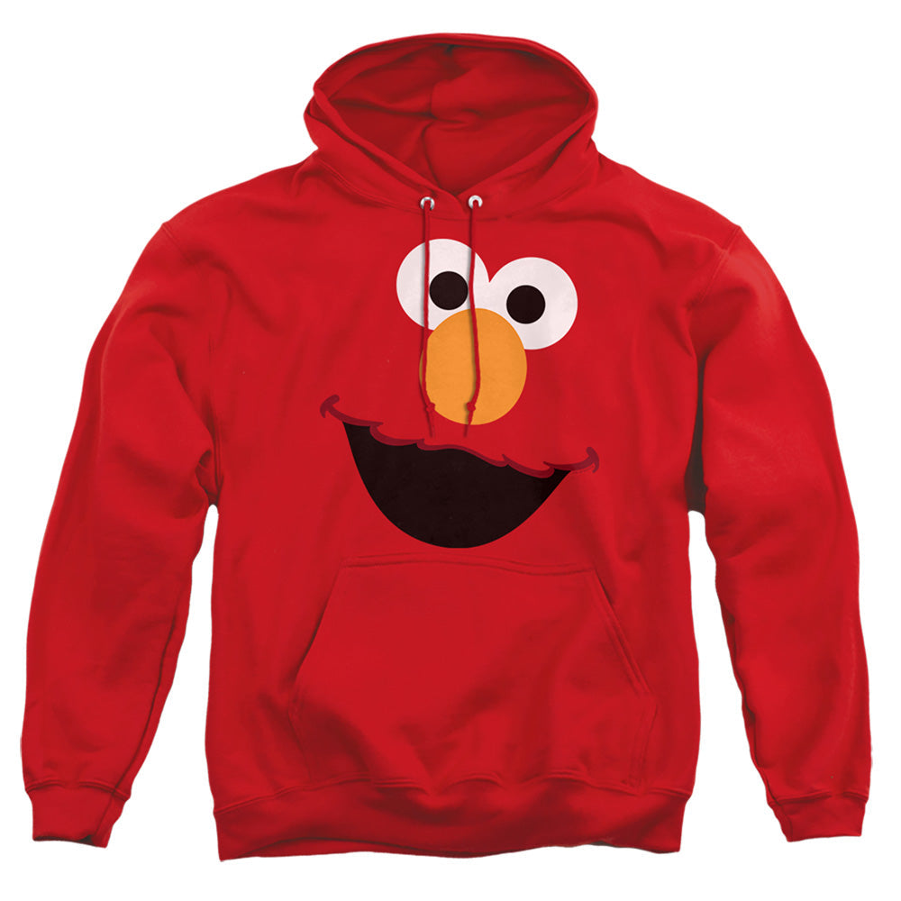 Sesame Street Elmo Face Mens Hoodie Red Officially Licensed