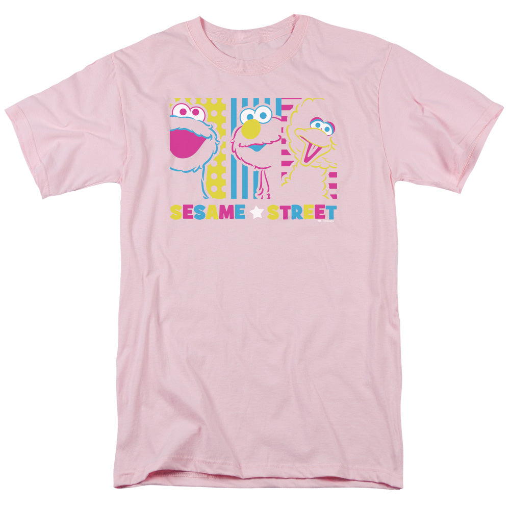Sesame Street See Em Why Mens T Shirt Pink Officially Licensed
