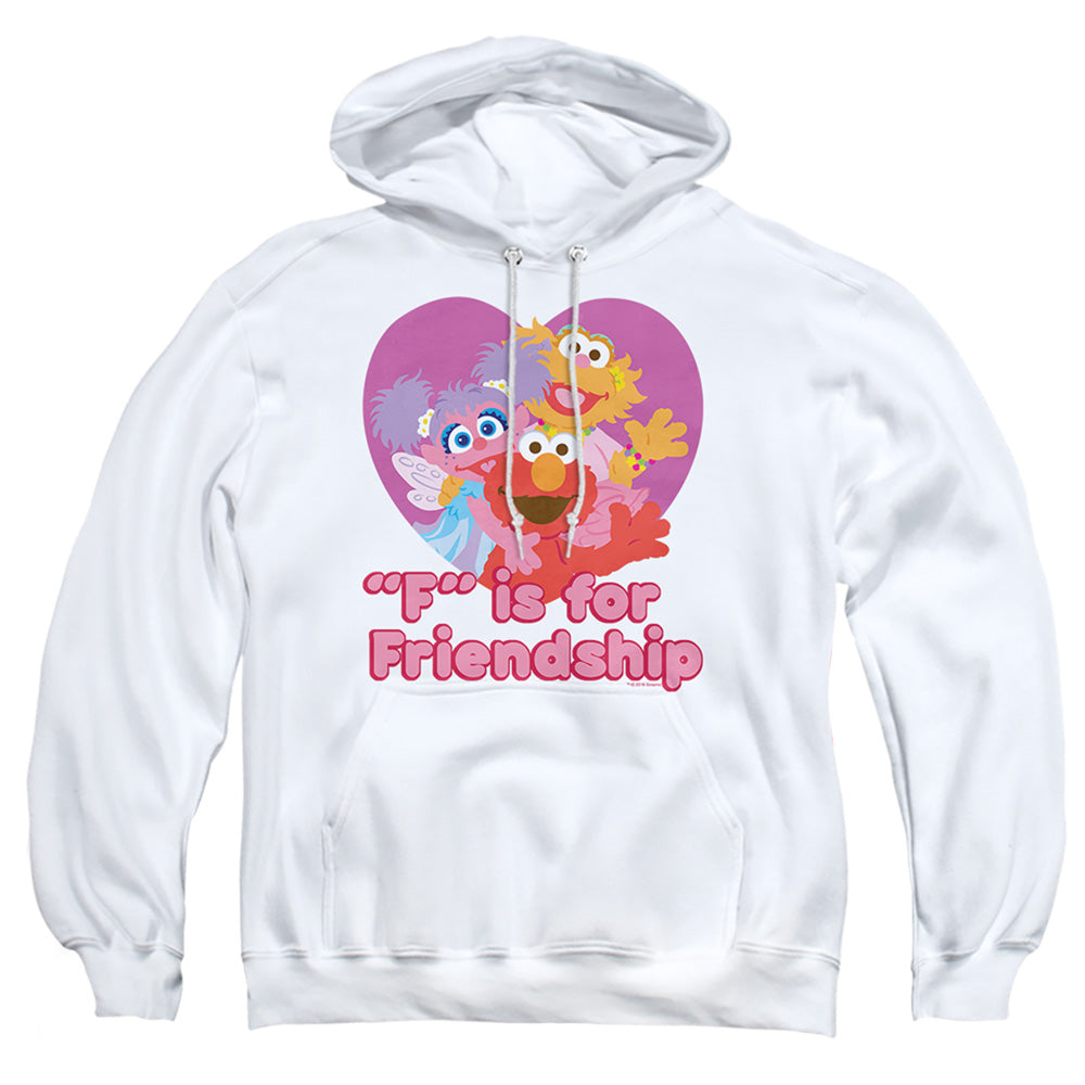 Sesame Street Friendship Mens Hoodie White Officially Licensed