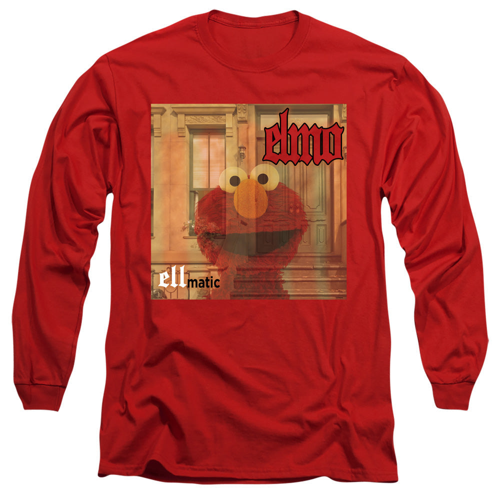 Sesame Street Ellmatic Mens Long Sleeve Shirt Red Officially Licensed