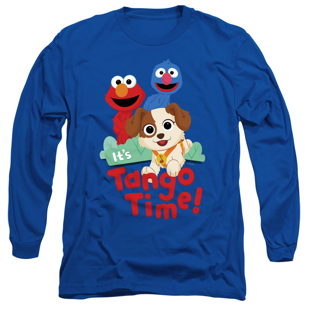 Sesame Street Furry Friends Forever Tango Time Mens Long Sleeve Shirt Royal Officially Licensed