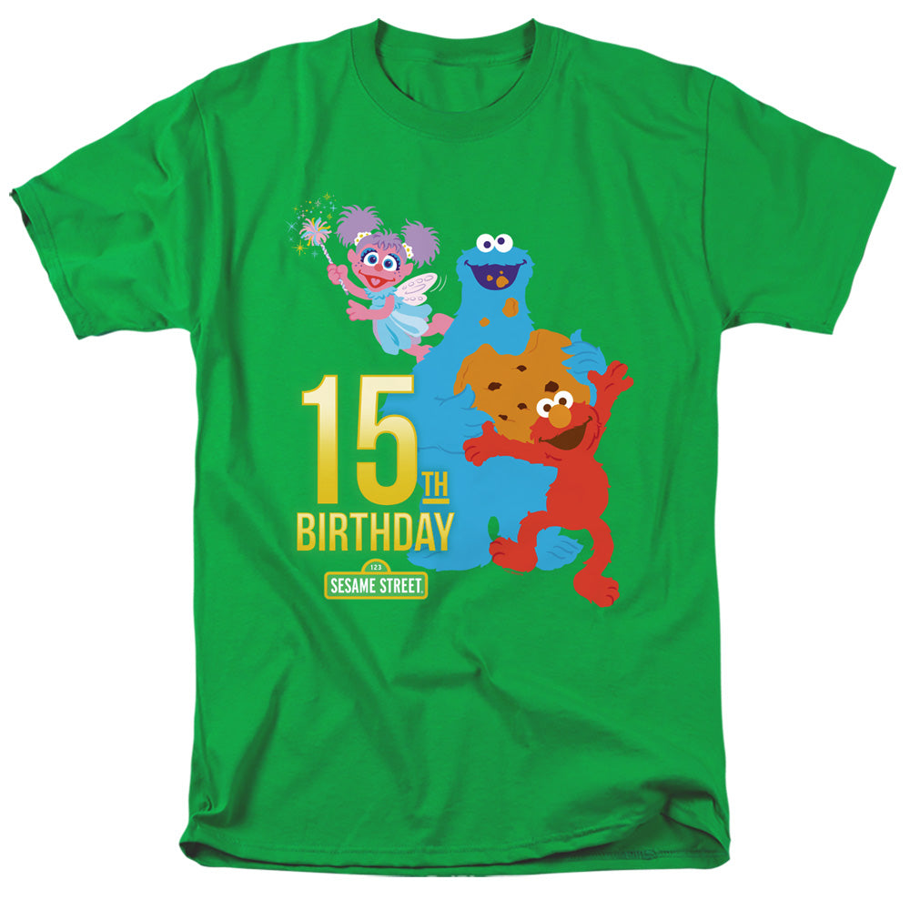Sesame Street 15Th Birthday Mens T Shirt Kelly Green Officially Licensed