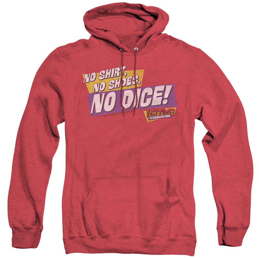 Fast Times Ridgemont High No Dice Heather Mens Hoodie Red Officially Licensed