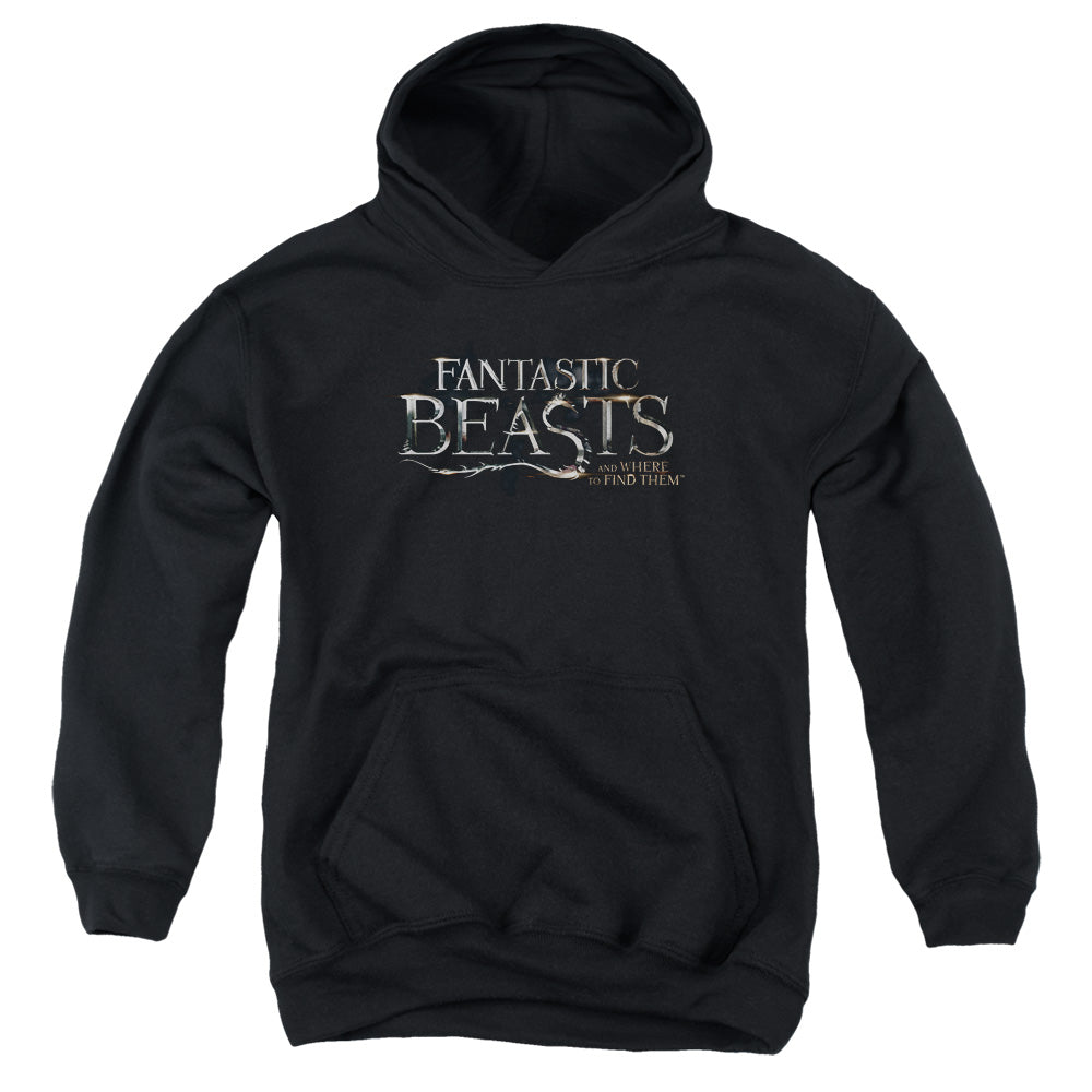 Fantastic Beasts Logo Kids Youth Hoodie Black Officially Licensed