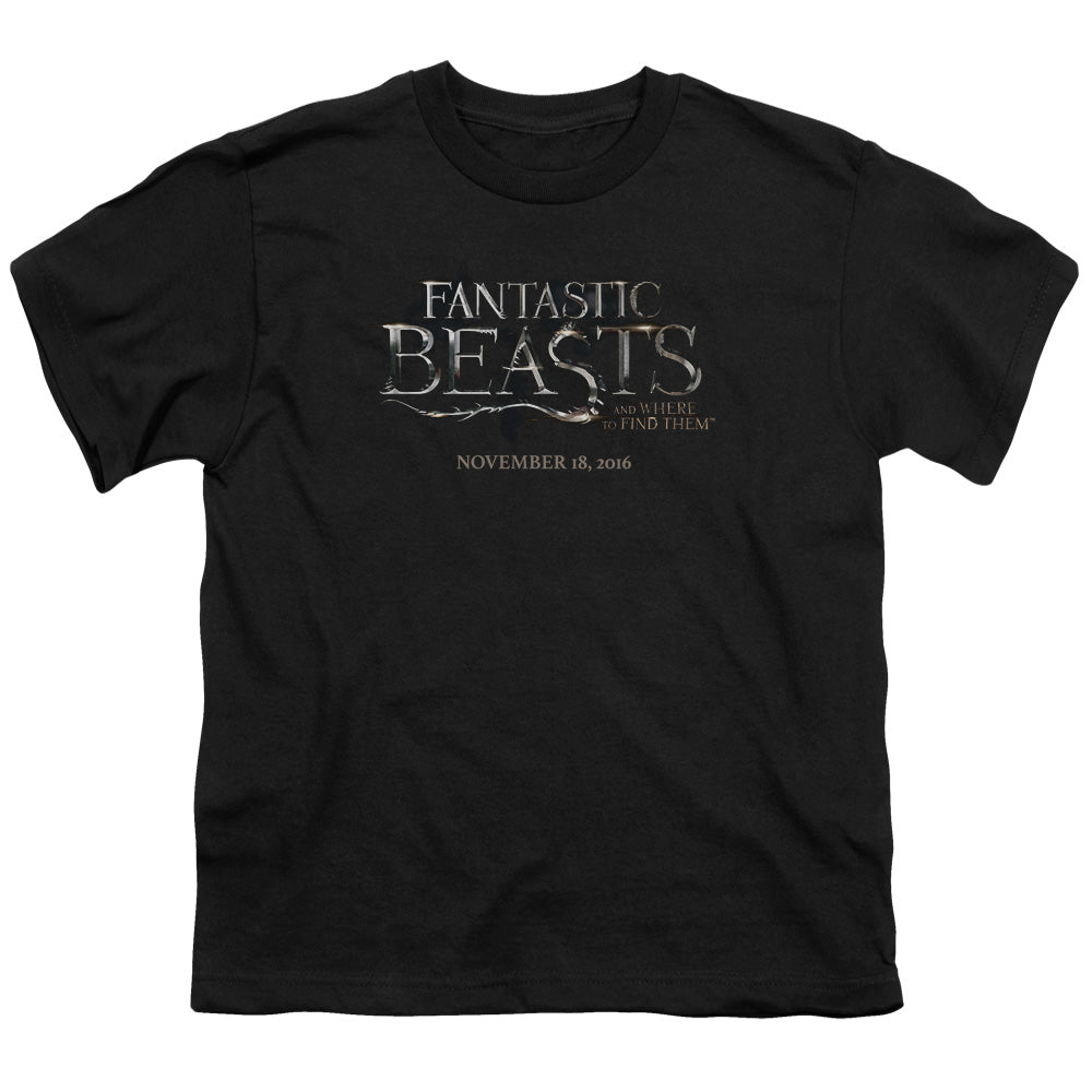 Fantastic Beasts Logo 2 Kids Youth T Shirt Black Officially Licensed