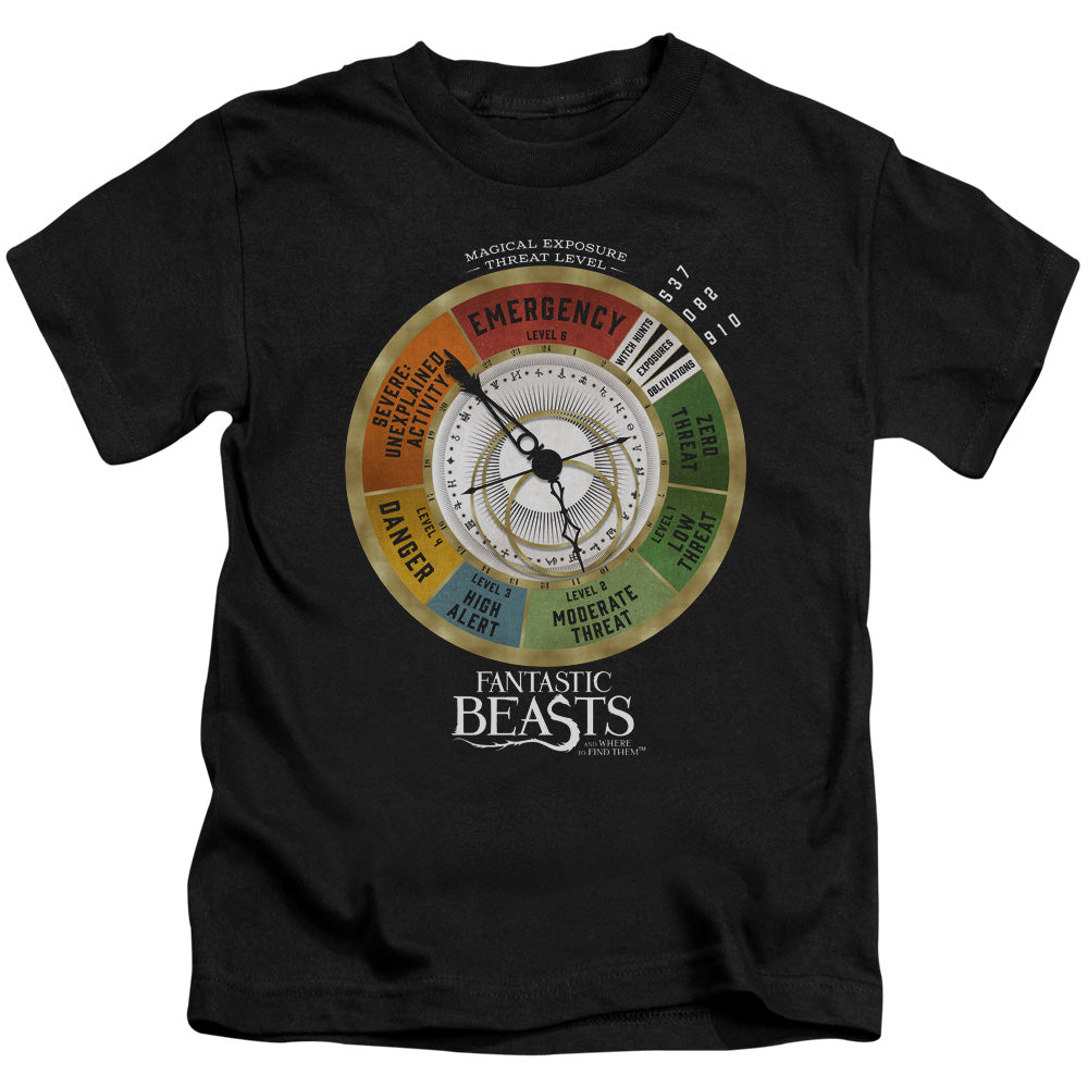 Fantastic Beasts Threat Gauge Juvenile Kids Youth T Shirt Black Officially Licensed